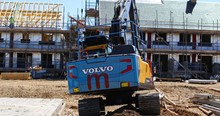 Mackoy Groundworks Excavator on site at North Stoneham Park for Highwood