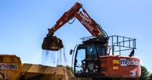 Earthworks digger mound reduction for Mackoy Groundworks