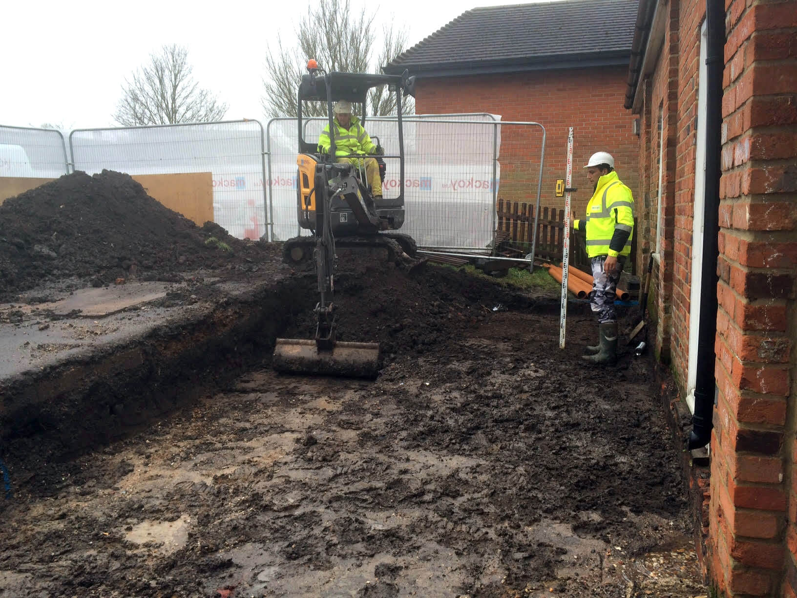 Mackoy Groundworks Charity Earthworks on Site for Jane Scarth