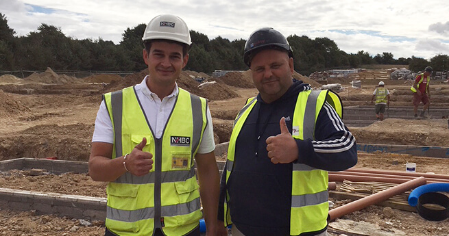 Mackoy Groundworks Operatives Giving Their Thumbs Up