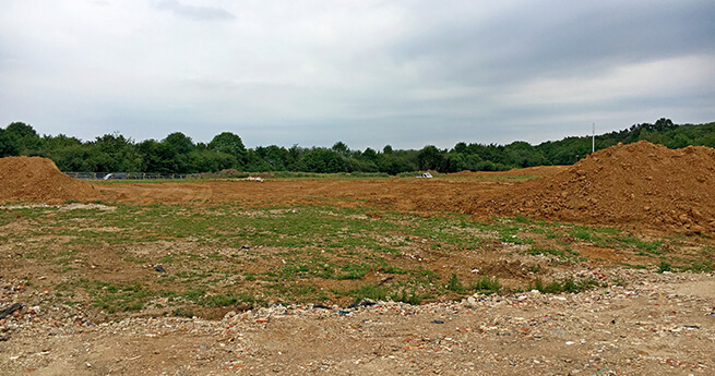 Civil Engineering and Groundworks Site by Mackoy Prior to Site Clearance