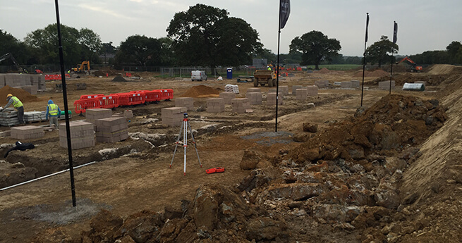 Mackoy Groundworks and Civil Engineering Site Overview in Upton for Wyatt
