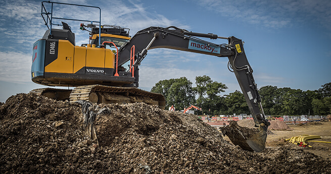 Mackoy Branded Plant Machinery Digger on Site for Earthworks