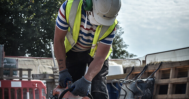 Mackoy Ltd Health and Safety Measures Taken While Cutting Slabs