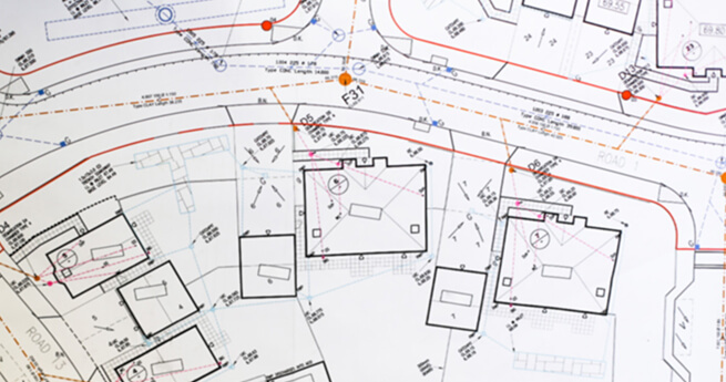 Civil Engineering Plan Close Up for Mackoy Ltd Groundworks