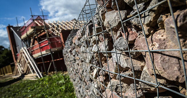 Retaining Structures Services Taken Our by Mackoy Ltd Groundworks Brickwork on Site